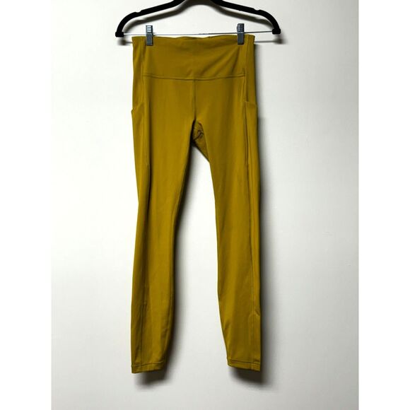 ATHLETA Ultimate Stash Pocket 7/8 High Rise Tight Mustard Yellow, Sz S - Picture 2 of 11